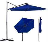 Parasol de jardin en aluminium – Parasol rond pour terrasse, diamètre 300 cm, avec protection UV50+ et mécanisme d'inclinaison rotatif à 360°