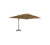 vidaXL Parapluie avec mât en aluminium Taupe 400 x 300 cm