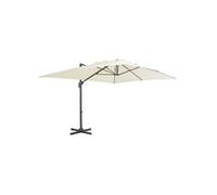 Parapluie avec mât en aluminium 400x300 cm blanc sable