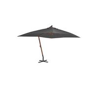 vidaXL Parapluie avec mât en bois 400x300 cm Anthracite