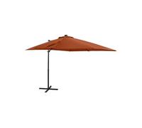 vidaXL Parapluie 250 cm avec éclairage LED Terracota