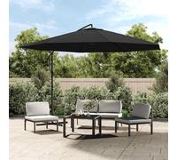 Parasol de Jardin en Porte-à-faux Pare-soleil Abri de Soleil Blanc Sable vidaXL