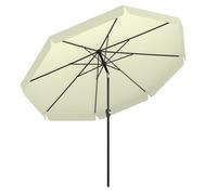 Parasol de jardin extérieur - Outsunny - Ø2,7 m - manivelle et protection solaire UV50+ - polyester - beige