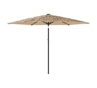 Parasol De Jardin Inclinable Avec Led 288 X 288 X 225 Cm Protection Contre Le Soleil Finition Moderne En Polyester Marron Helloshop26 02_0056415 Multicolore