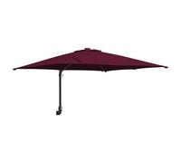 Parasol De Jardin Inclinable Moderne 248,5 X 247,5 X 160 Cm Éclairage Led Pratique En Polyester Bordeaux Helloshop26 02_0058654 Multicolore