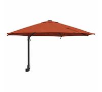 Parasol De Jardin Inclinable Moderne 248 X 248 X 148 Cm Avec Éclairage Led Ambiance Cosy En Polyester Terre Cuite Helloshop26 02_0058647 Multicolore