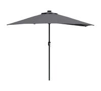 Parasol De Jardin Moderne Pliable 294 X 150 X 224 Cm Avec Éclairage Led Pour Ambiance Cosy En Polyester Anthracite Helloshop26 02_0058668 Multicolore