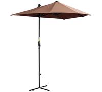 Parasol de jardin - Parasol pour terrasse - 200x190x240 cm - Mécanisme à manivelle - Mât en acier - Protection UV - Base en croix - Idéal pour balcon, terrasse, café