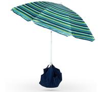 Parasol de Jardin Plage 147cm avec Support et Sac de Transport Portable