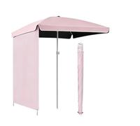 Parasol De Jardin Portable, Parasol De Table De Marché, Coupe-Vent, Imperméable, avec Rideau Pare-Soleil, for Piscine De Jardin, De Plage en Paille(Ice Pink,3.2m/10.5ft)