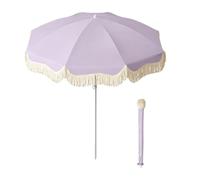 Parasol De Jardin Portable, Parasol D'extérieur À Pampilles, Coupe-Vent, Imperméable, 1,8 M/6 Pieds, for Plage, Patio, Jardin, Bord De Piscine, Arrière-Cour(Taro Purple)