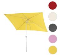 Parasol N23, parasol de jardin, 2x3m rectangulaire inclinable, polyester/alu 4,5kg protection UV 50+ ~ jaune