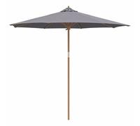 Parasol De Jardin Rond Léger Résistant Aux Intempéries 270 X 260 Cm En Bambou Gris Foncé Helloshop26 02_0058249 Multicolore