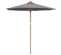 Parasol de jardin rond pratique léger 240 x 240 x 260 cm en bambou gris foncé H