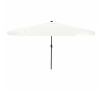 Parasol de jardin rond réglable avec bandes LED moderne terrasse 395 x 395 x 24