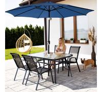 Parasol de jardin Springos® avec manivelle et fonction d'inclinaison – Parasol XL – Diamètre 300 cm – Grand parasol de terrasse