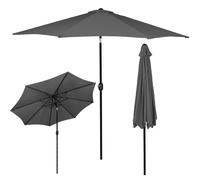 Parasol de jardin Springos® XL avec fonction d'inclinaison et système à manivelle, 245 x 300 cm, protection solaire pour terrasse et jardin