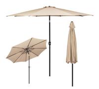 Parasol de jardin Springos® XL avec fonction d'inclinaison et système à manivelle, 245 x 300 cm, protection solaire pour terrasse et jardin