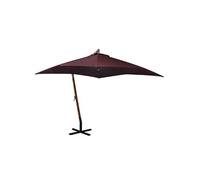 Parasol de Jardin Suspendu avec Mât, Pare-soleil de Patio, Abri de Soleil, Parasol de Terrasse, Rouge Bordeaux 3x3 m 313776
