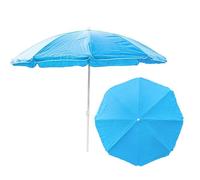 Parasol de jardin - Toison TNT - Acier - Bleu - D 180 cm - H 190 cm - Pliant et inclinable