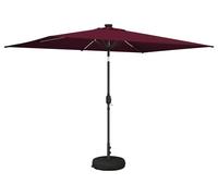 Parasol de jardin vidaXL avec lumières LED et socle, 200 x 300 cm