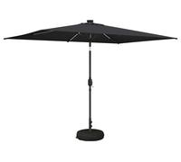 Parasol de jardin vidaXL avec lumières LED et socle, 200 x 300 cm