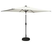 Parasol de jardin vidaXL avec lumières LED et socle, 200 x 300 cm
