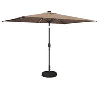 Parasol de jardin vidaXL avec lumières LED et socle, 200 x 300 cm