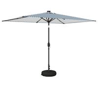 Parasol de jardin vidaXL avec lumières LED et socle, 200 x 300 cm