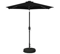 Parasol de jardin vidaXL avec lumières LED et socle, 230 x 230 cm