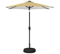 Parasol de jardin vidaXL avec lumières LED et socle, 230 x 230 cm
