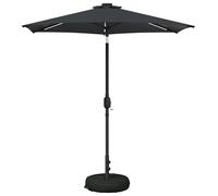 Parasol de jardin vidaXL avec lumières LED et socle, 230 x 230 cm