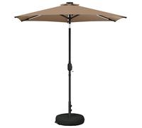 Parasol de jardin vidaXL avec lumières LED et socle, 230 x 230 cm