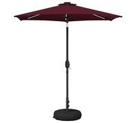 Parasol de jardin vidaXL avec lumières LED et socle, 230 x 230 cm