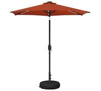 Parasol de jardin vidaXL avec lumières LED et socle, 230 x 230 cm