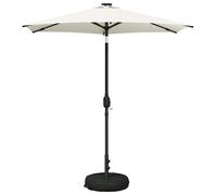 Parasol de jardin vidaXL avec lumières LED et socle, 230 x 230 cm