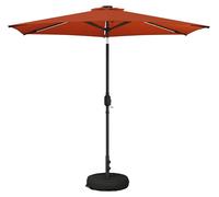 Parasol de jardin vidaXL avec lumières LED et socle, 270 x 270 cm