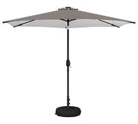 Parasol de jardin vidaXL avec lumières LED et socle, 300 x 300 cm