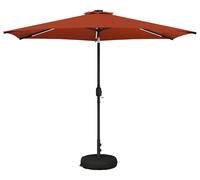 Parasol de jardin vidaXL avec lumières LED et socle, 300 x 300 cm