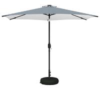 Parasol de jardin vidaXL avec lumières LED et socle, 300 x 300 cm