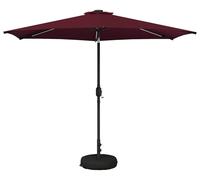 Parasol de jardin vidaXL avec lumières LED et socle, 300 x 300 cm