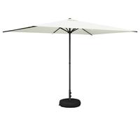 Parasol de jardin vidaXL avec pied, 200 x 300 cm, polyester, rectangulaire, couleur crème
