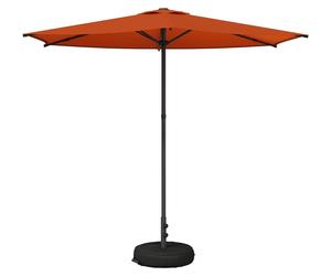 Parasol de jardin vidaXL avec pied, 270 x 270 cm, polyester, à angle droit