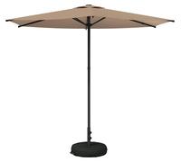 Parasol de jardin vidaXL avec pied, 270 x 270 cm, polyester, carré, taupe