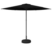 Parasol de jardin vidaXL avec pied, 300 x 300 cm, polyester, à angle droit