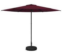 Parasol de jardin vidaXL avec pied, 300 x 300 cm, polyester, à angle droit