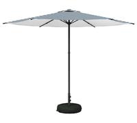 Parasol de jardin vidaXL avec pied, 300 x 300 cm, polyester, à angle droit