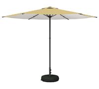 Parasol de jardin vidaXL avec pied, 300 x 300 cm, polyester, à angle droit