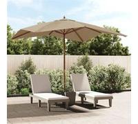 Parasol de jardin VIDAXL en bois taupe 300x300x273 cm anti-UV et anti-décoloration Beige G