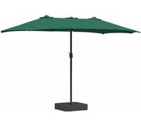 Parasol de jardin vidaXL vert 385 x 209 x 244 cm en polyester et acier